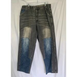 Pelle Pelle Marc Buchanan Mens Y2K Hip Hop Streetwear Baggy Jeans 40 X 33